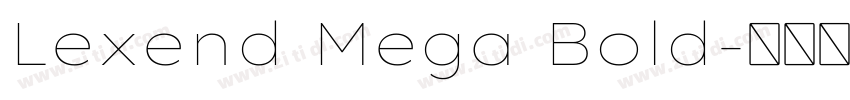 Lexend Mega Bold字体转换